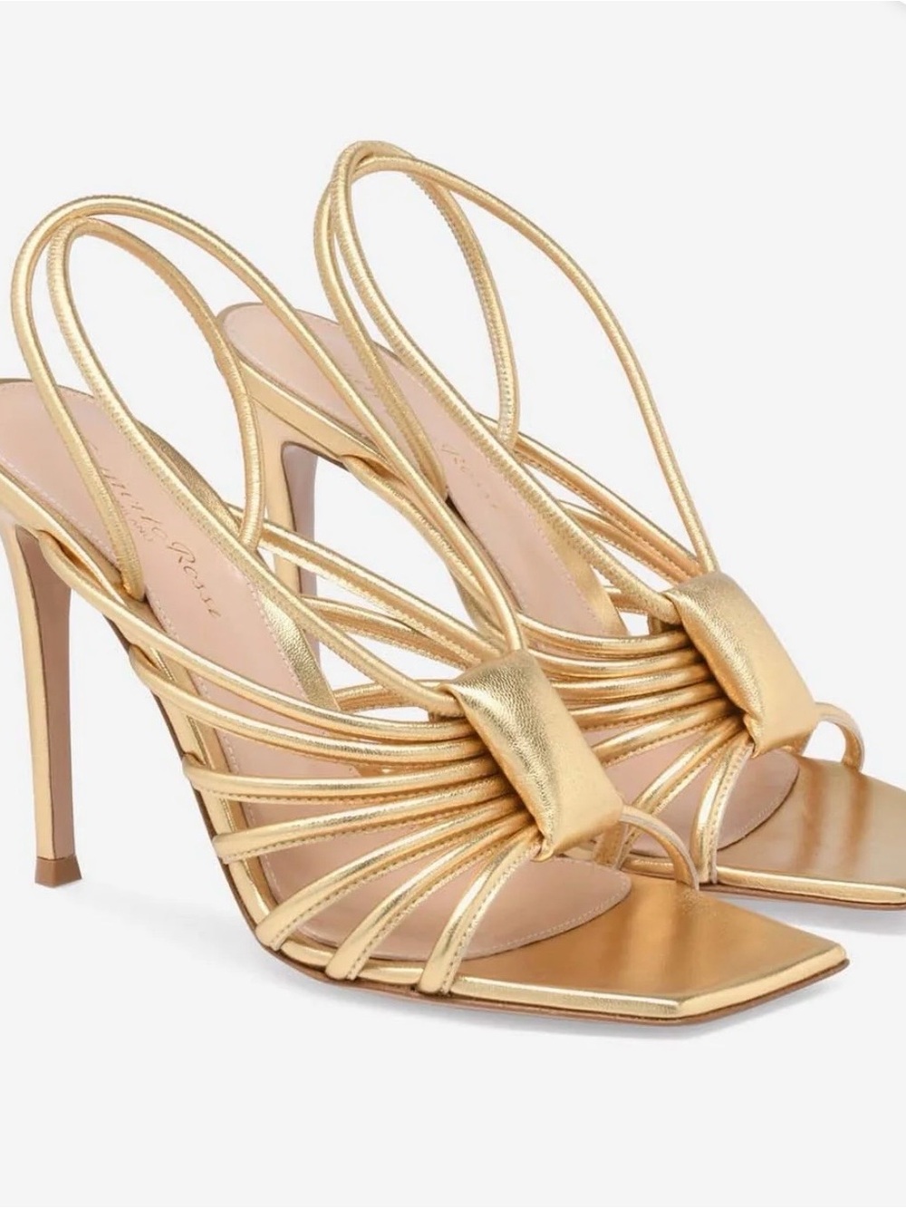 Gianvito Rossi Elegant Gold Strappy High-Heels